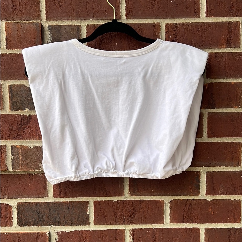 Cream Boxy Cropped T-Shirt - Picture 2 of 5